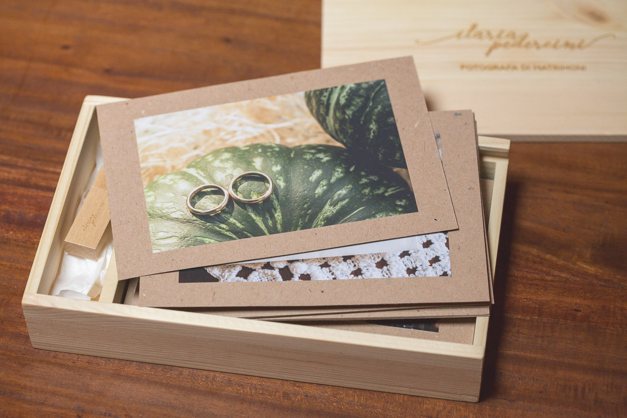 album foto artigianale scatola legno